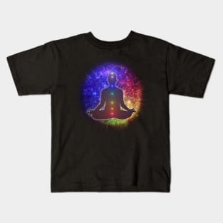 Energy Flow Radiance Chakra Meditation Kids T-Shirt